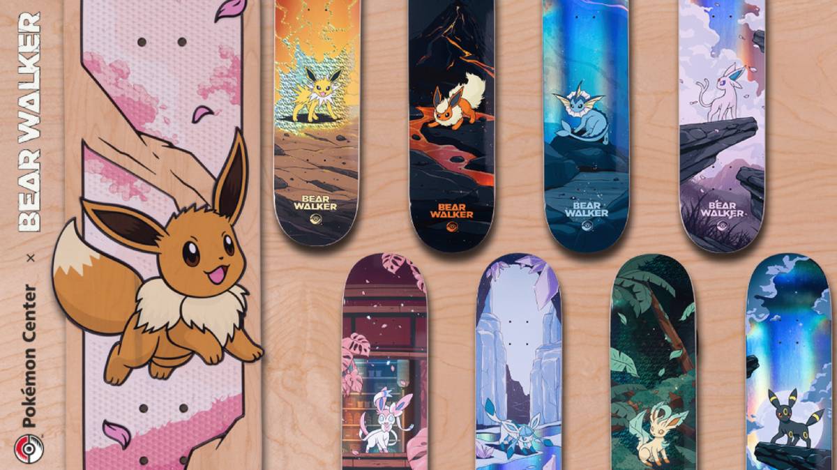 New Bear Walker Pokemon Skateboards Star Eevee and Eeveelutions